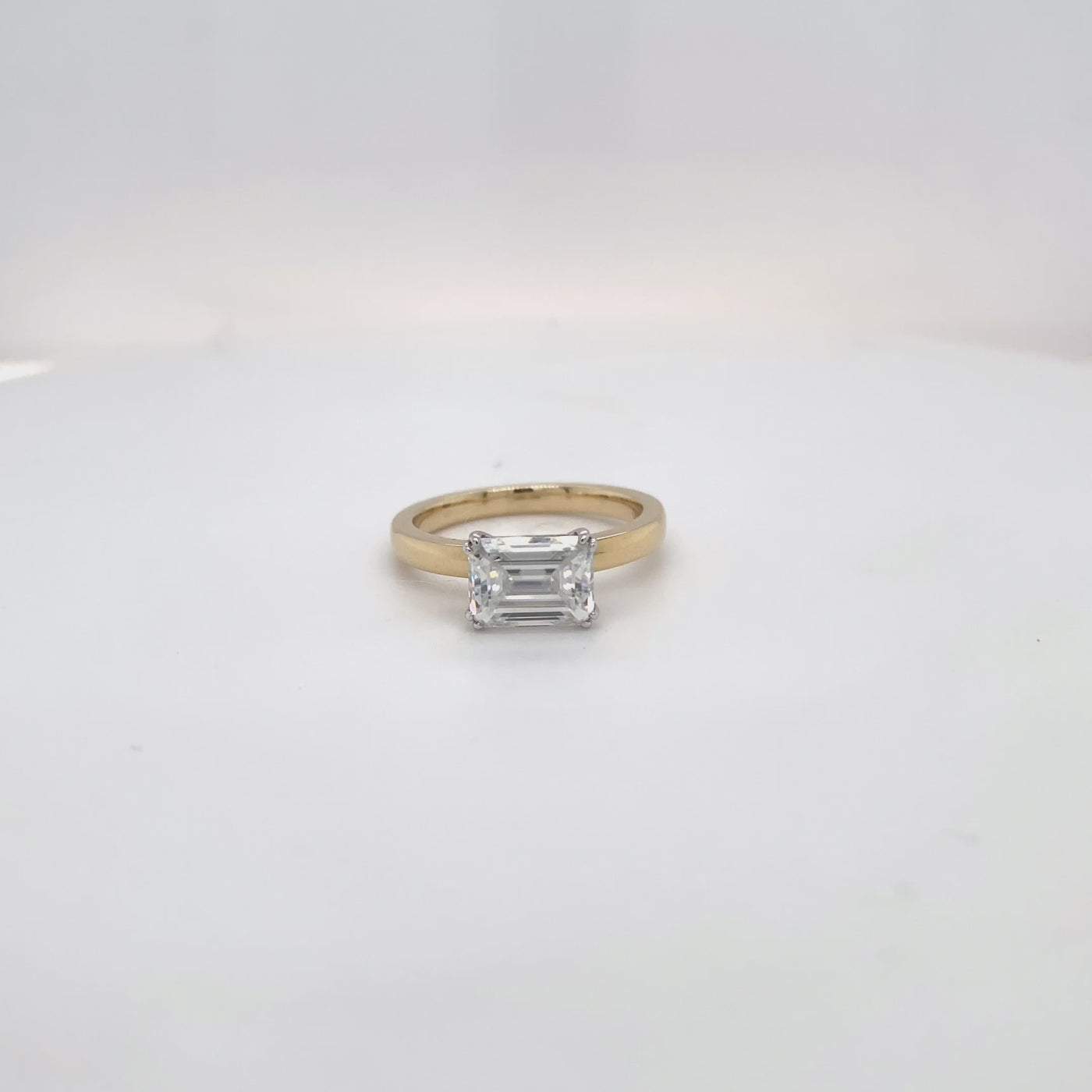 Emerald Cut  Moissanite Ring