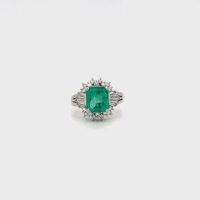 Columbian emerald and diamond ring video