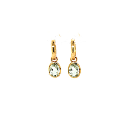 9ct Green Amethyst Huggies