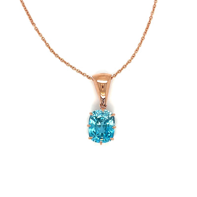 Blue Zircon Pendant
