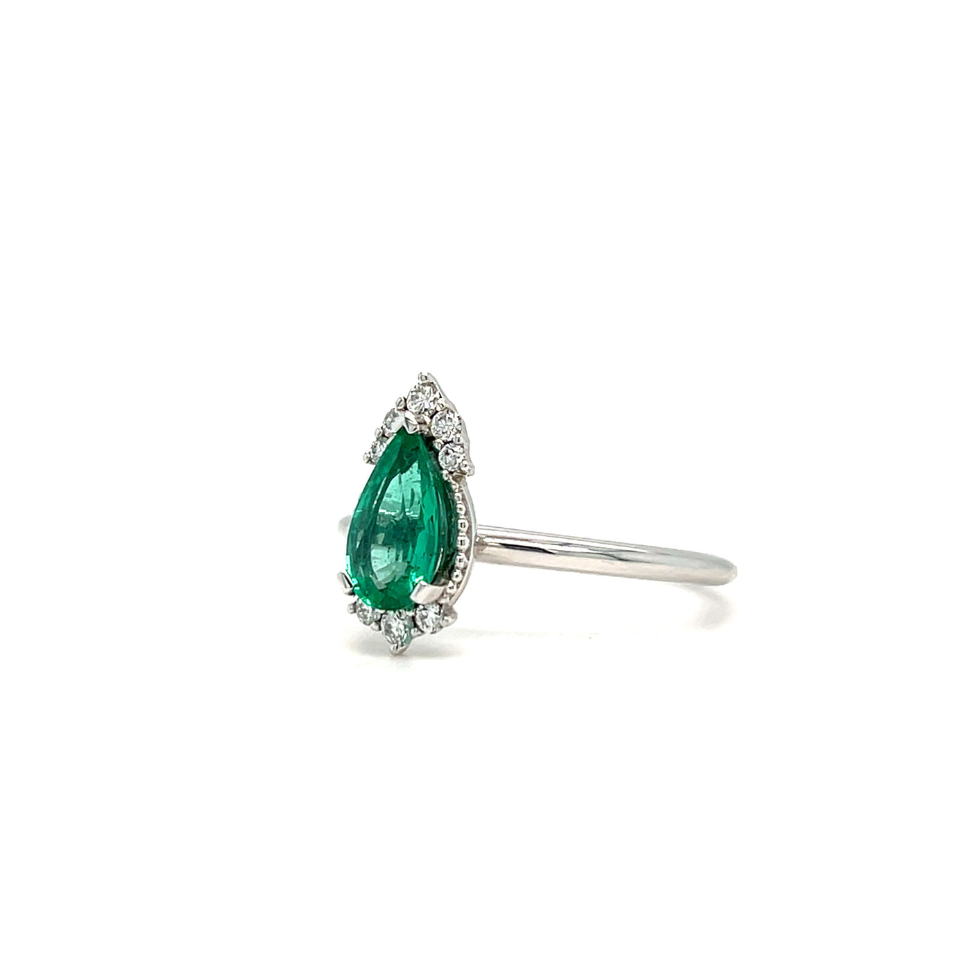 Zambian Emerald Diamond Ring