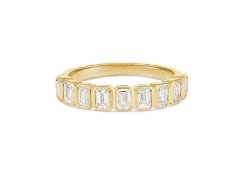 Bezel Emerald Cut Band