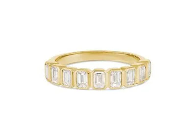 Bezel Emerald Cut Band