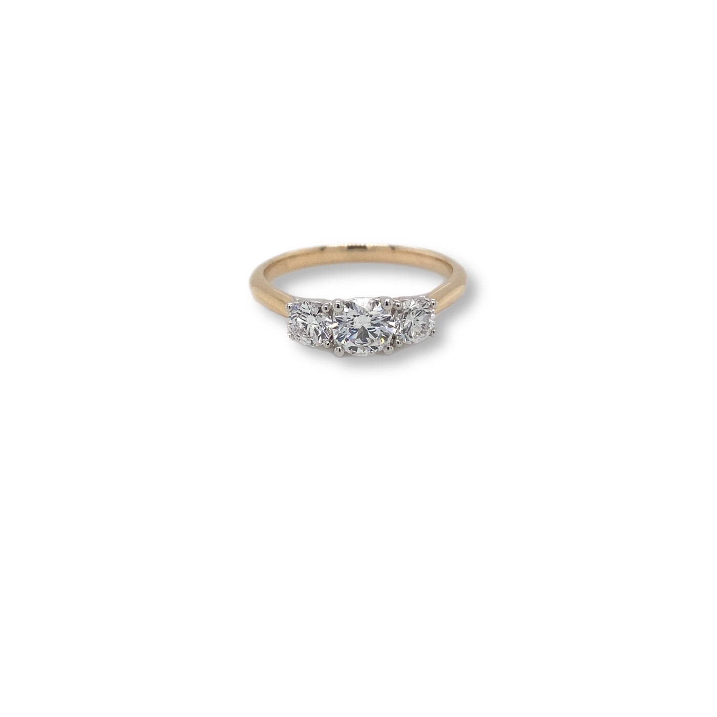 Yellow Gold 1.0ct Eco Diamond Trilogy