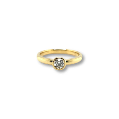 Gold and diamond ring