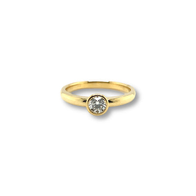 Bezel set diamond solitaire