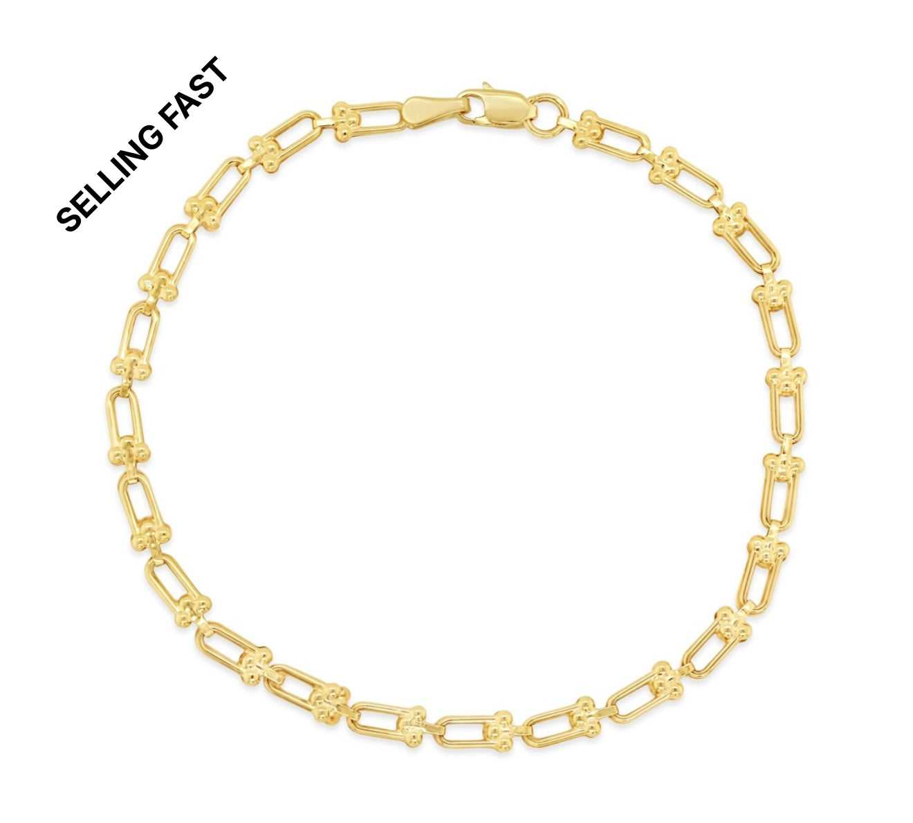 9ct gold anklet (lock style)