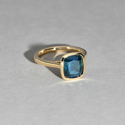 Teal Sapphire Ring