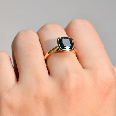 Teal Sapphire Ring