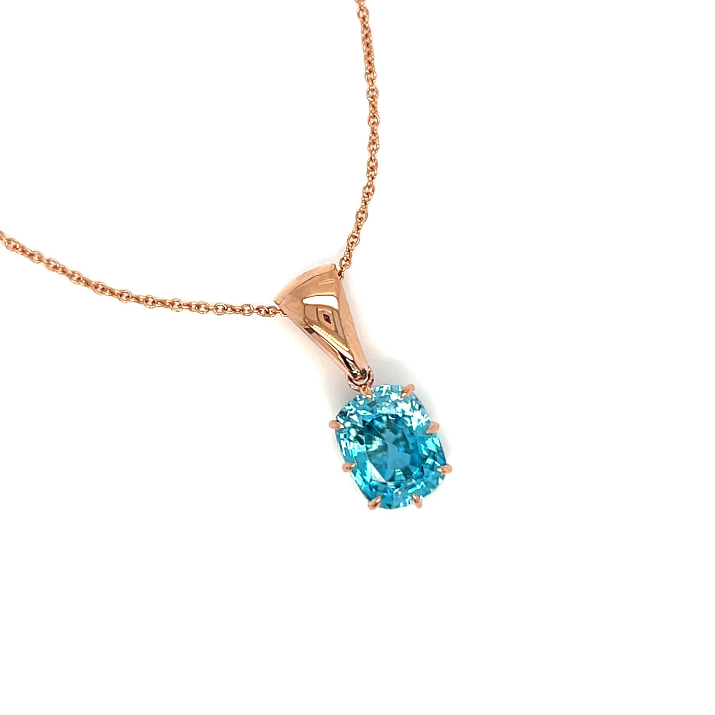 Blue Zircon Pendant