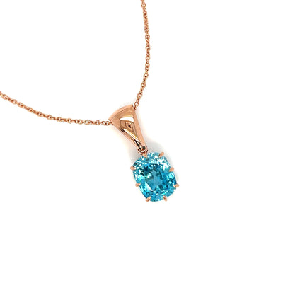 Blue Zircon Pendant