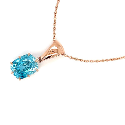 Blue Zircon Pendant