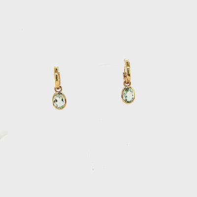 9ct Green Amethyst Huggies