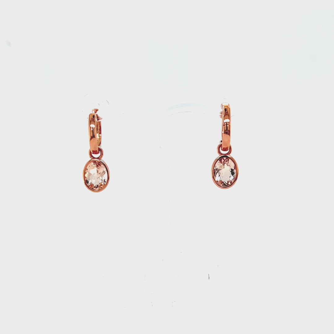 Morganite Huggies