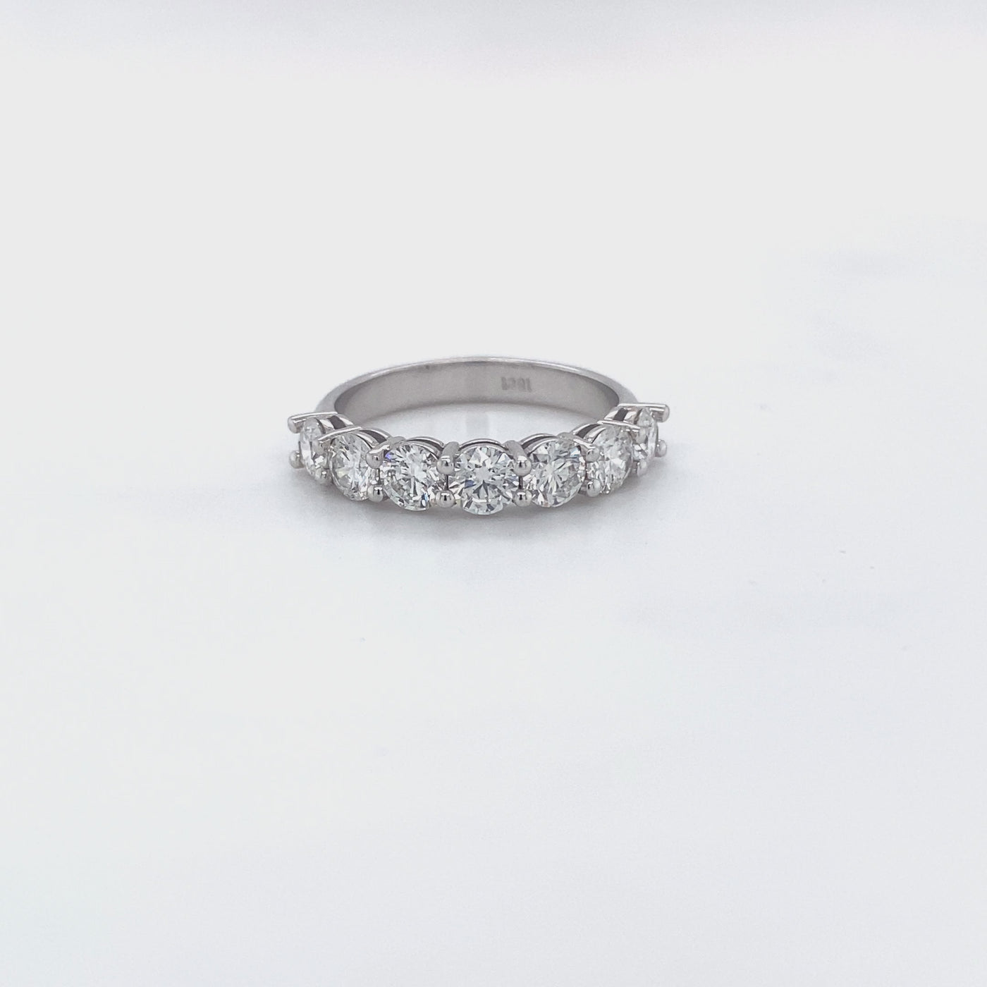 7 stone diamond band ring