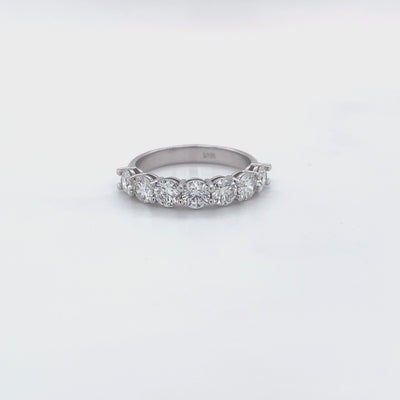 7 stone diamond band ring