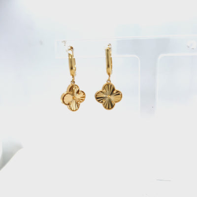 Gold Clover Earrings