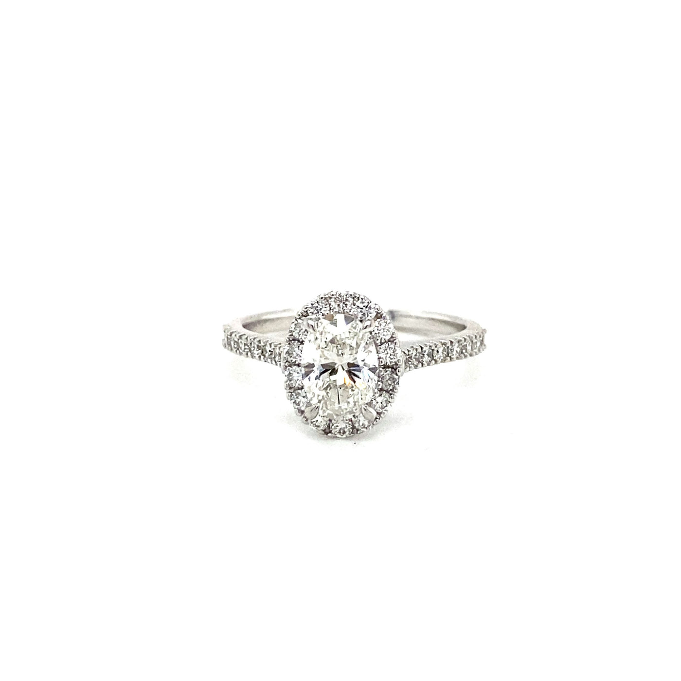 9ct oval halo diamond ring 1.54ct