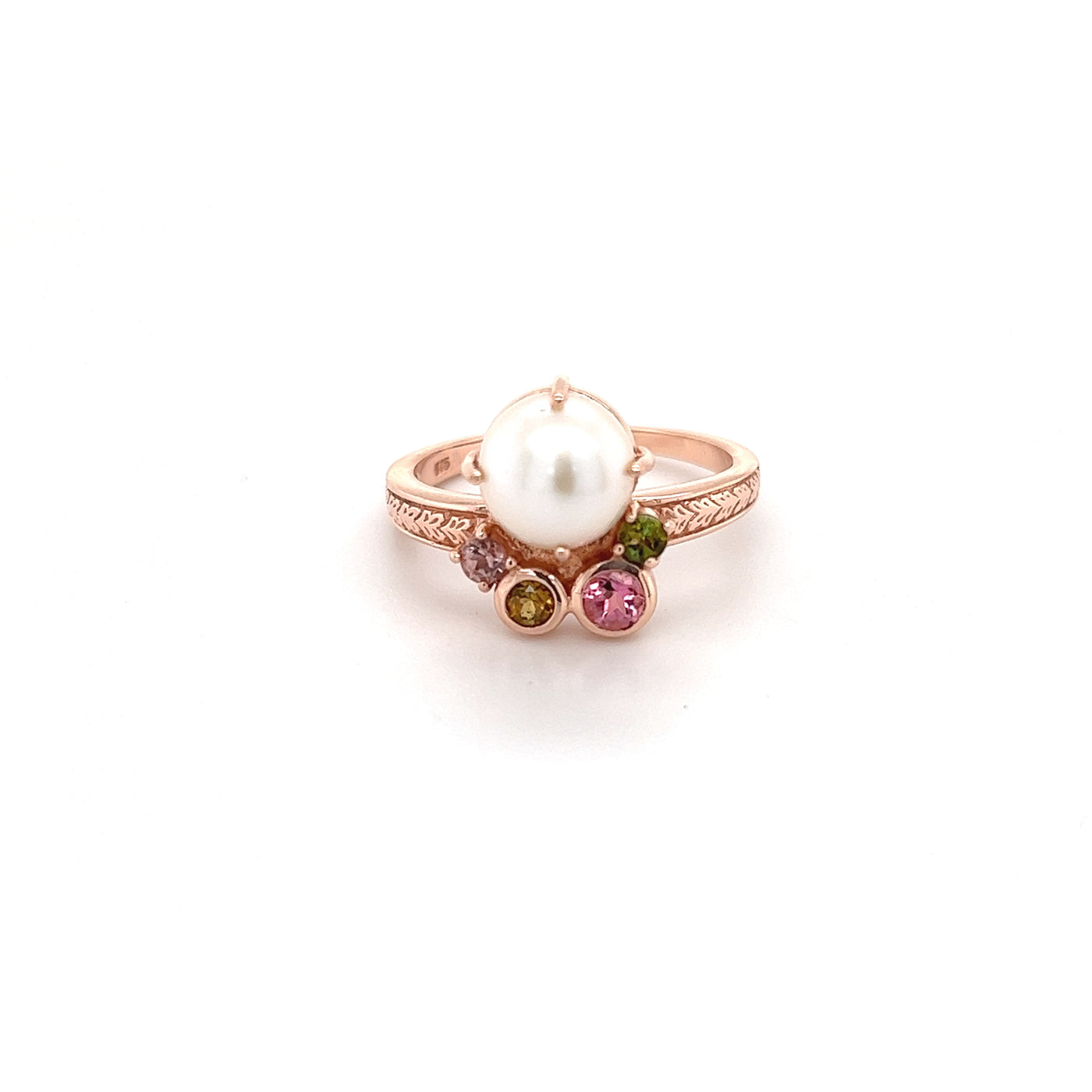 9ct pearl and gemstone dress ring