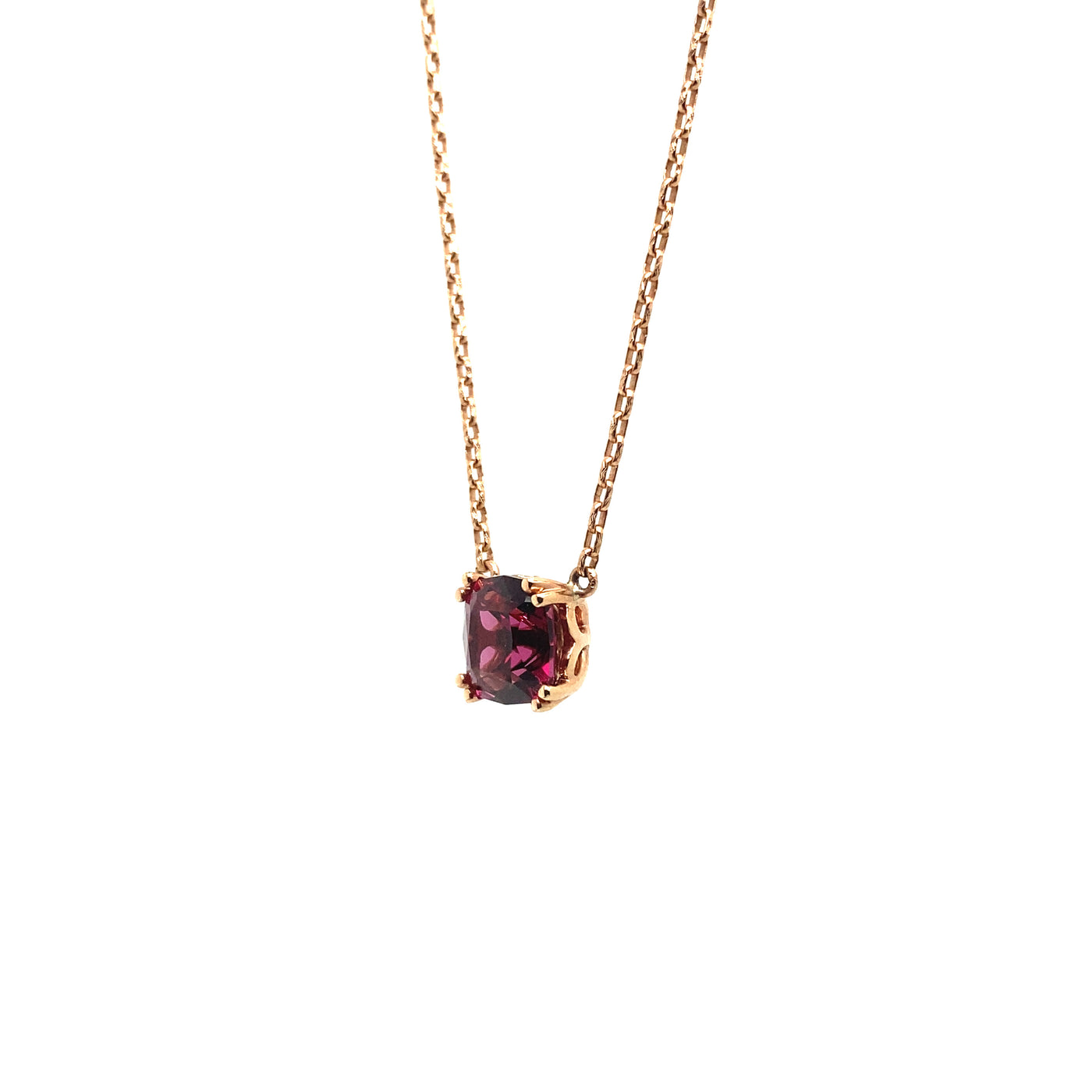 9ct raspberry garnet necklace