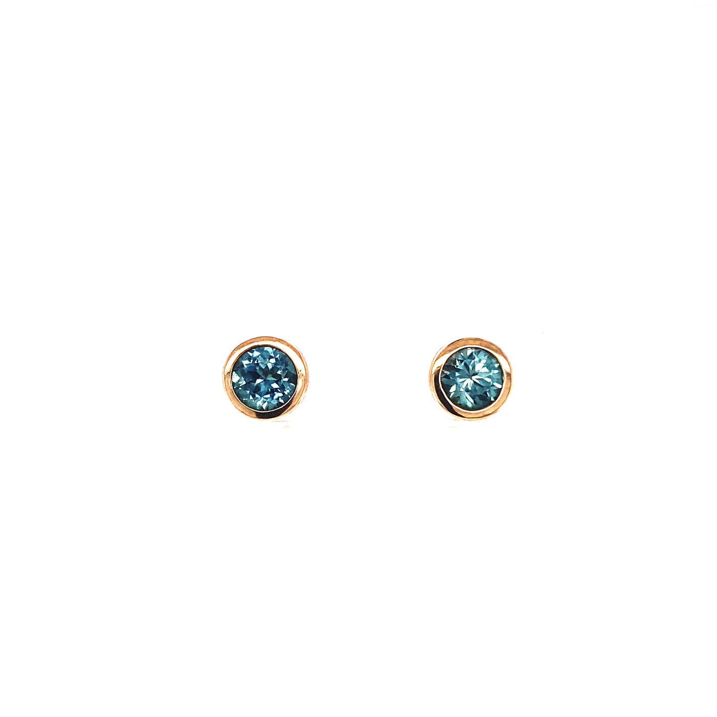 montana sapphire bezel set studs