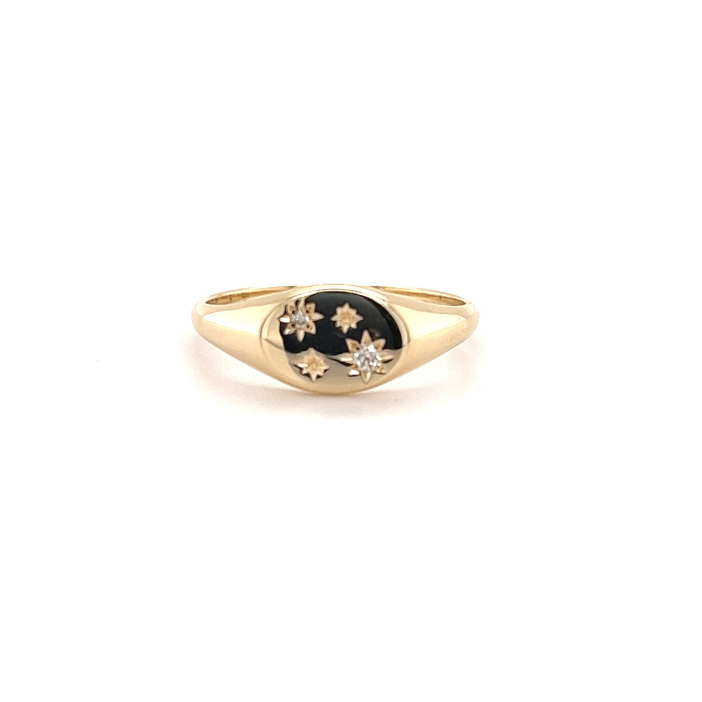 9ct diamond signet ring