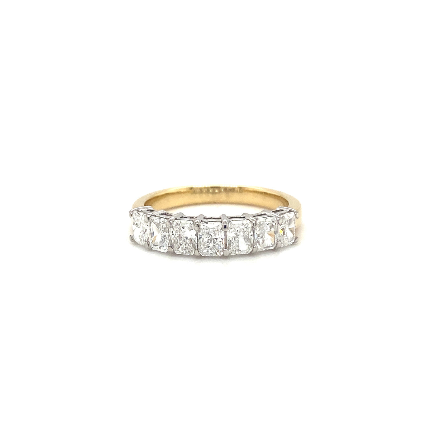 14ct radiant cut diamond band