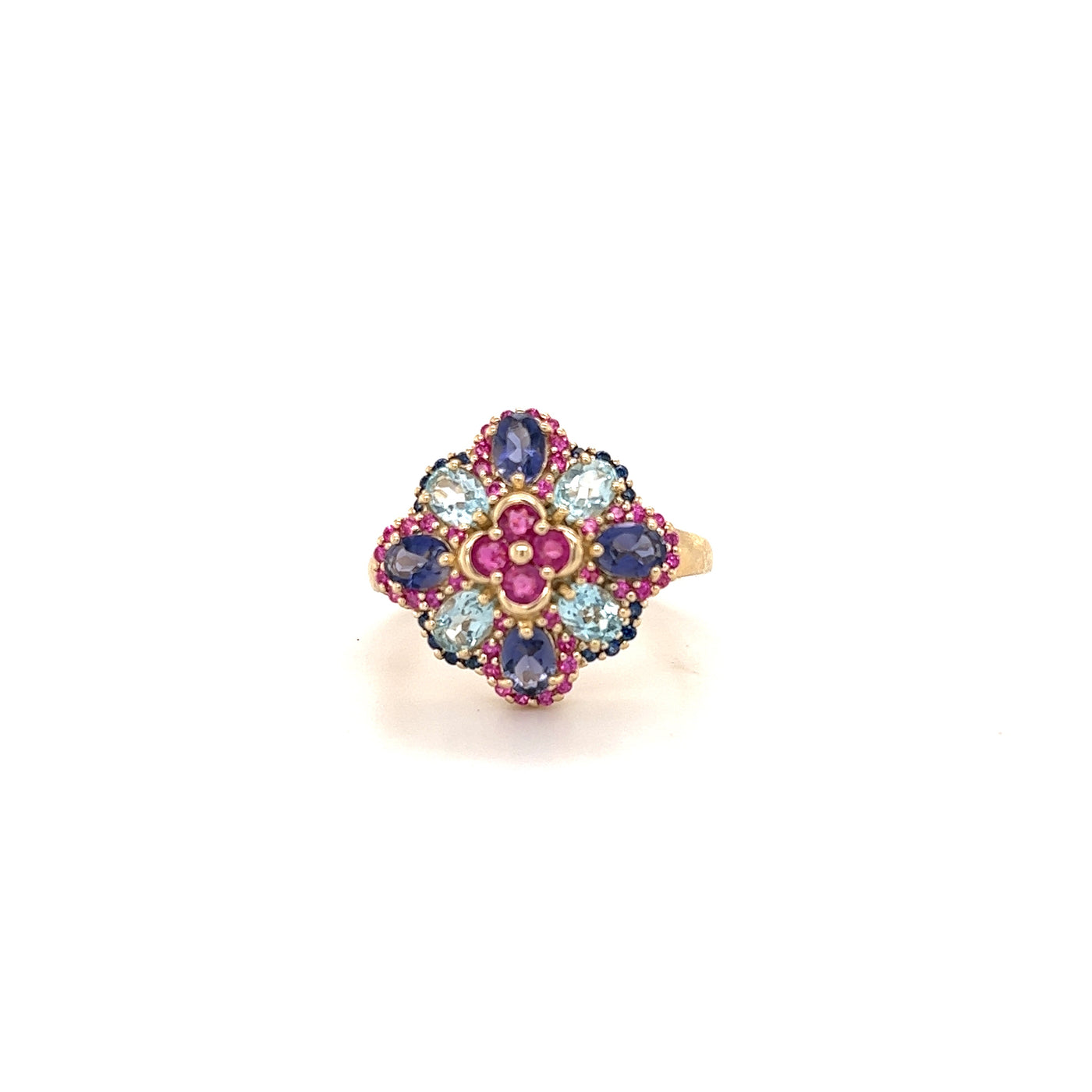 9ct multi gem dress ring