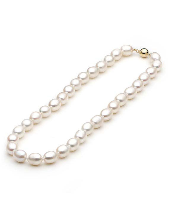 9ct Oval Freshwater Pearl Strand
